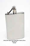 Shiney Slim Style 4 OZ. Flask With Secure Chain