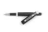 Shiny Black Lacquer Fountain Pen With Silver Plated Parts