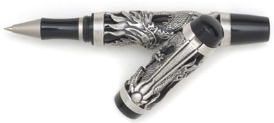 Pewter "Big Dragon" Roller Ball Pen (Listed On Our, "Pewter Pens 2" Page)